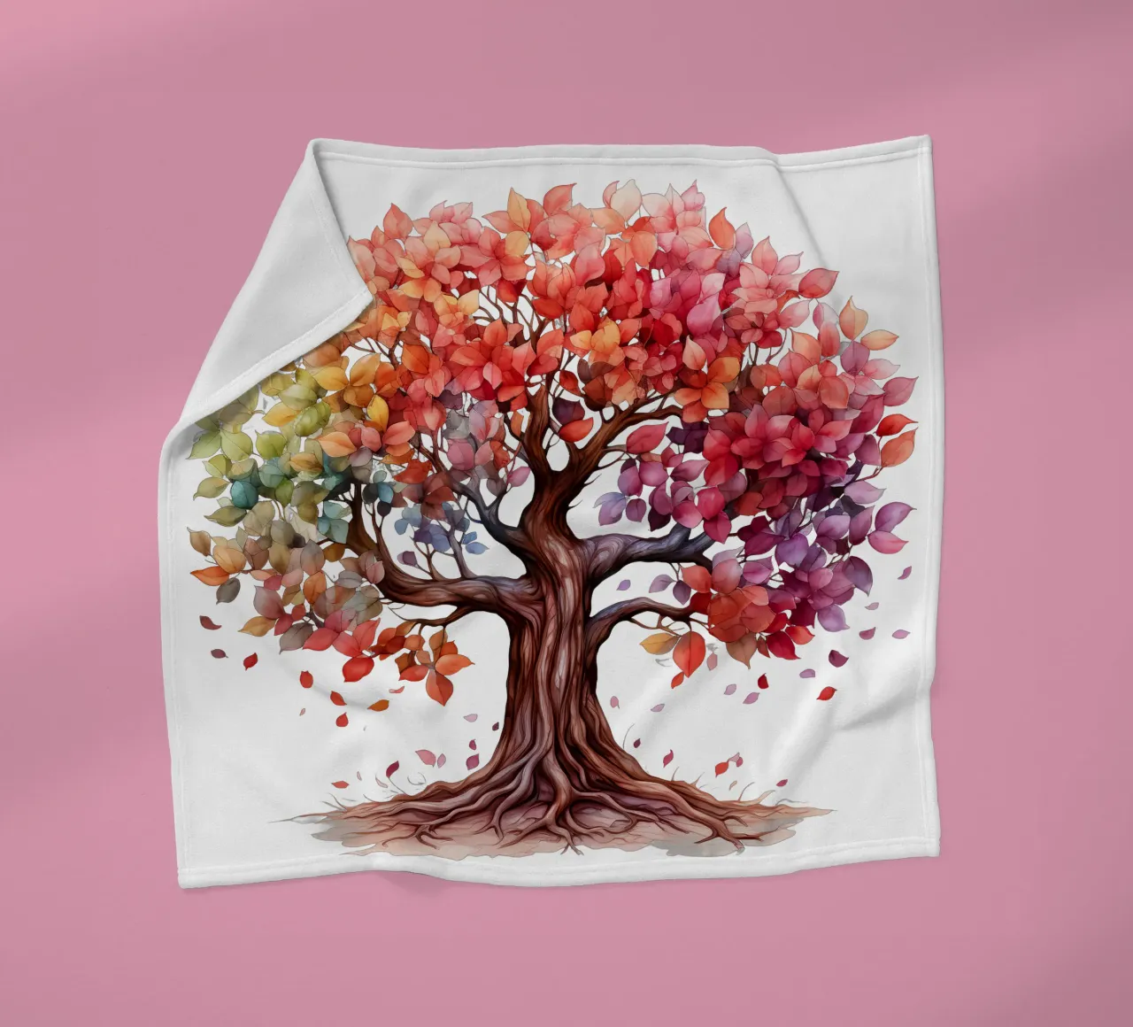 Albero della vita colorato coperta in pile da Spiritual Touch