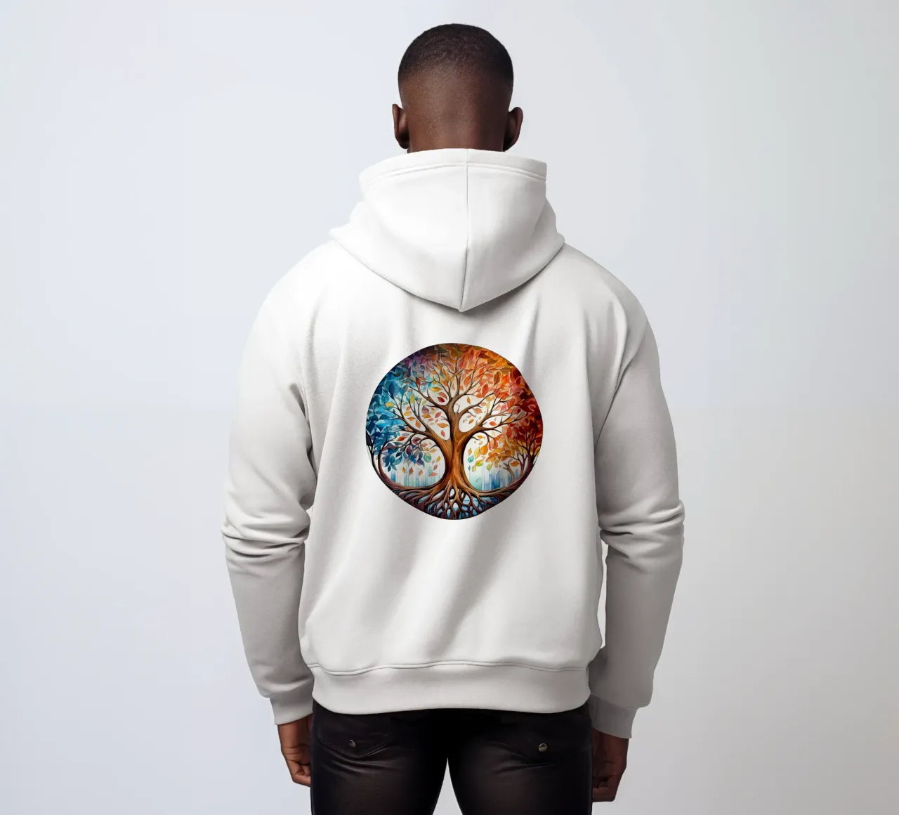 Albero della vita colorato felpa con cappuccio da Spiritual Touch