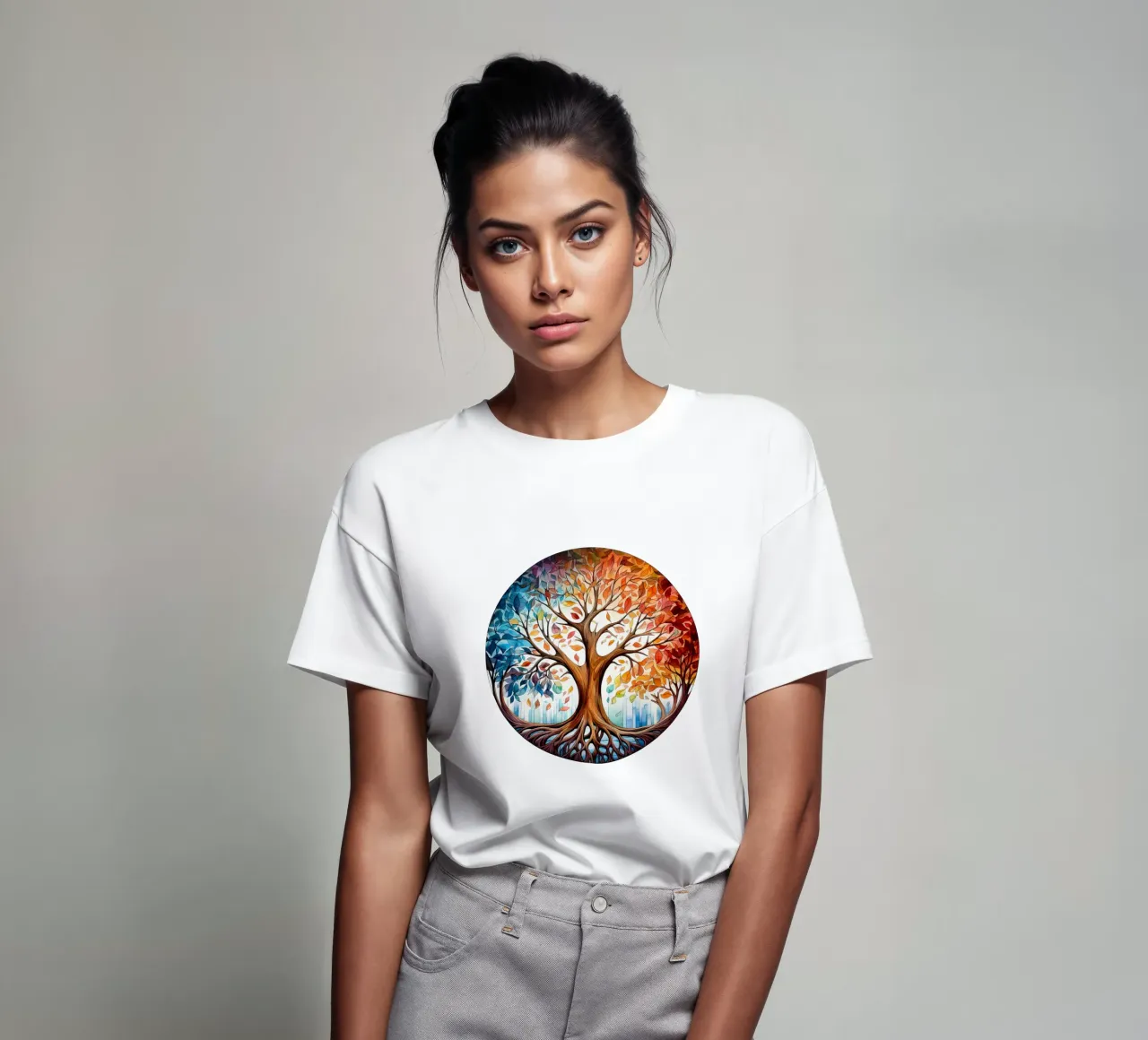 Albero della vita colorato t-shirt da Spiritual Touch