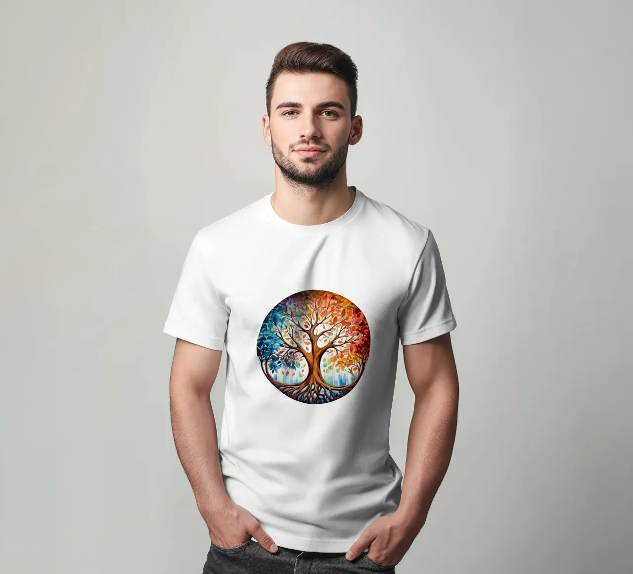 Albero della vita colorato t-shirt da Spiritual Touch