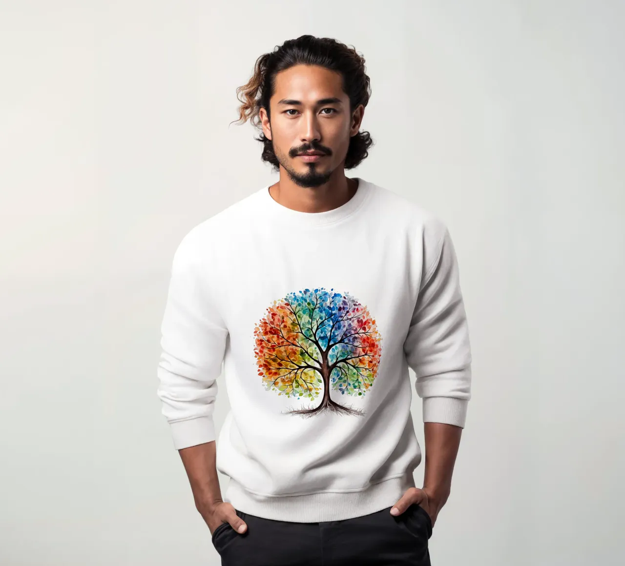 Albero della vita colorato felpa da Spiritual Touch