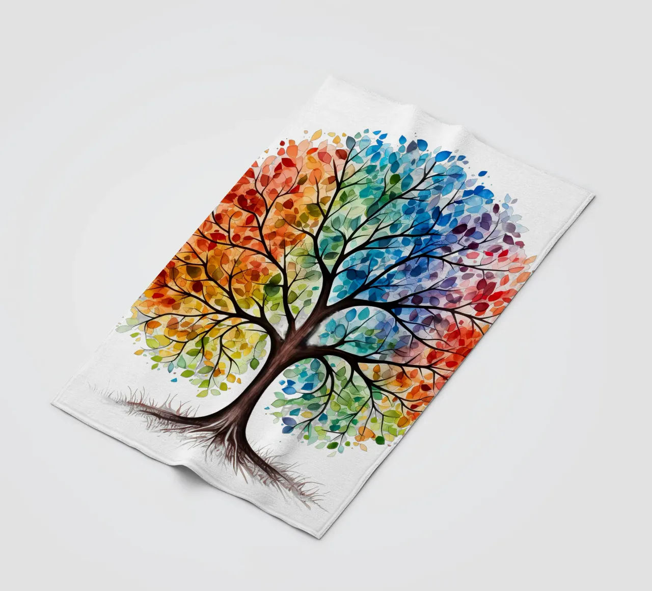 Albero della vita colorato coperta in pile da Spiritual Touch
