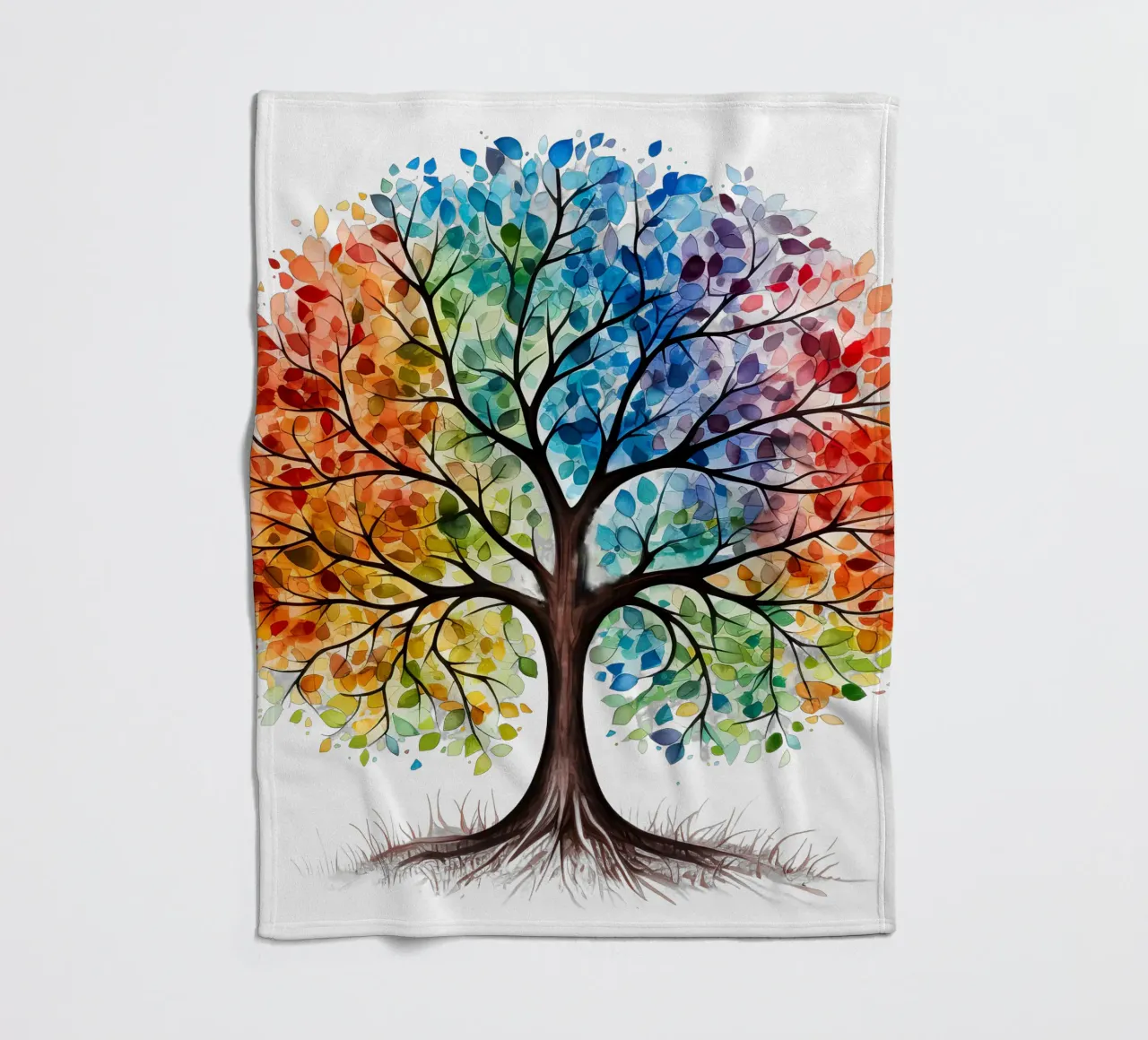 Albero della vita colorato coperta in pile da Spiritual Touch