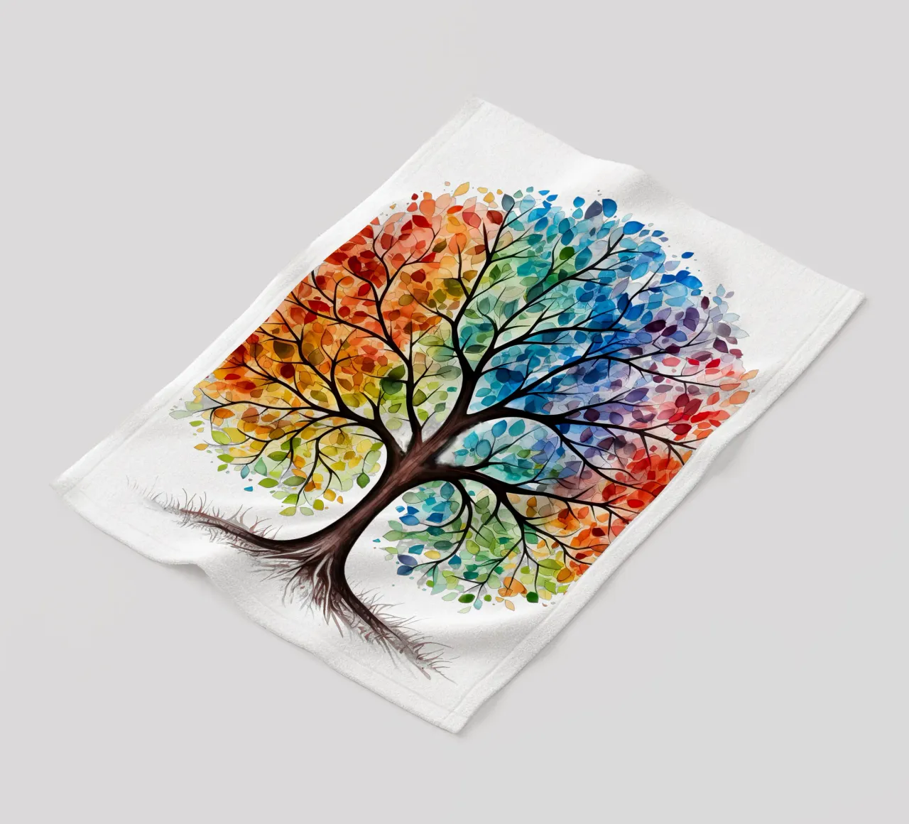 Albero della vita colorato coperta in pile da Spiritual Touch