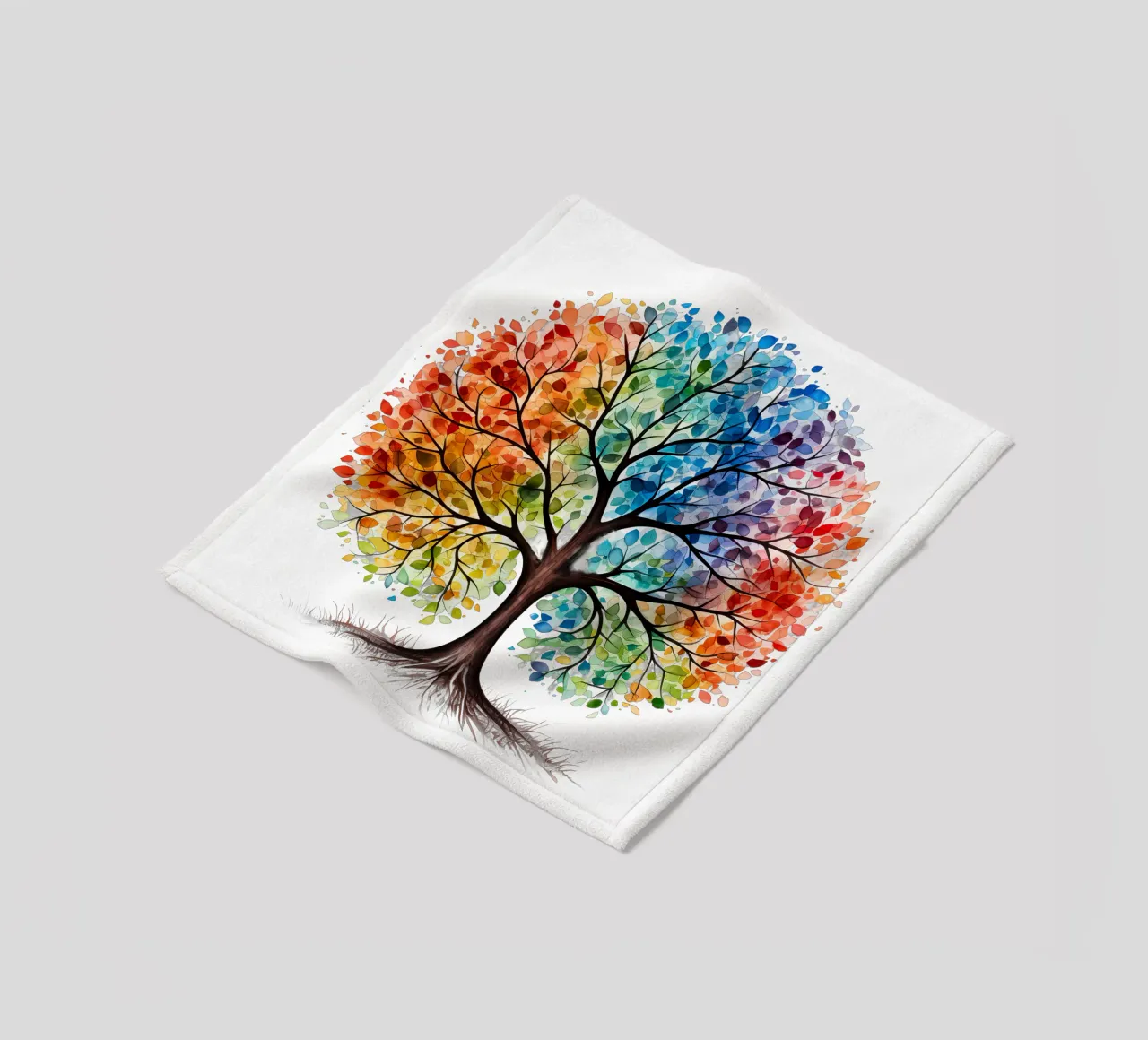 Albero della vita colorato coperta in pile da Spiritual Touch