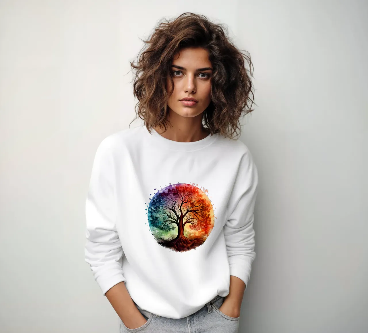 Albero della vita colorato felpa da Spiritual Touch