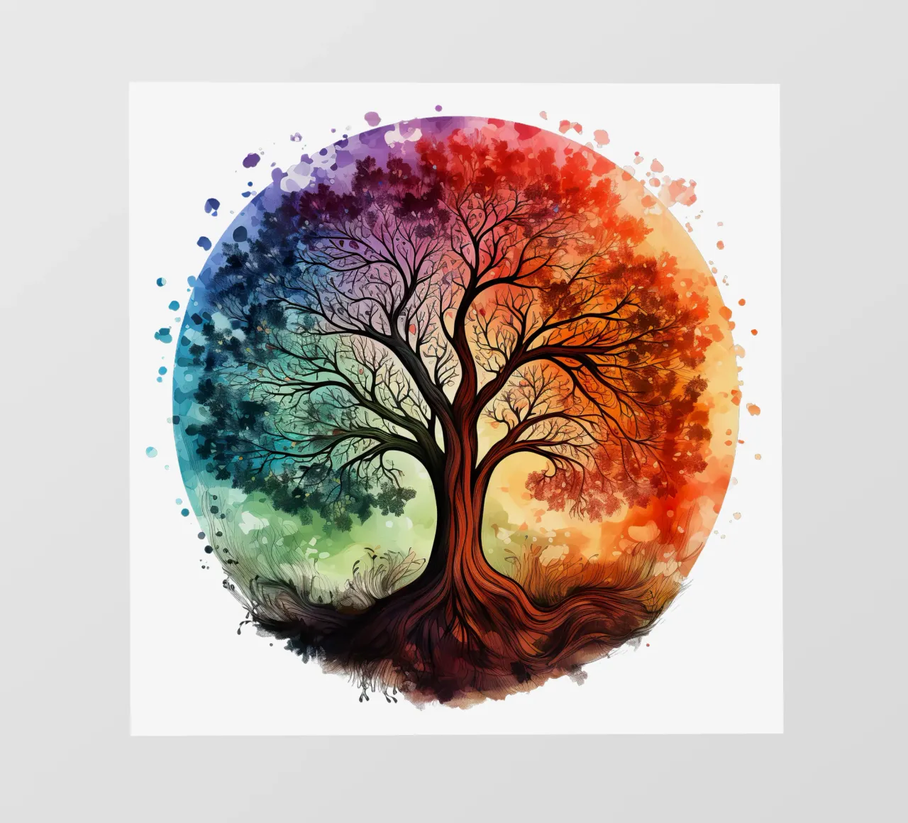 Albero della vita colorato pellicola backlit da Spiritual Touch