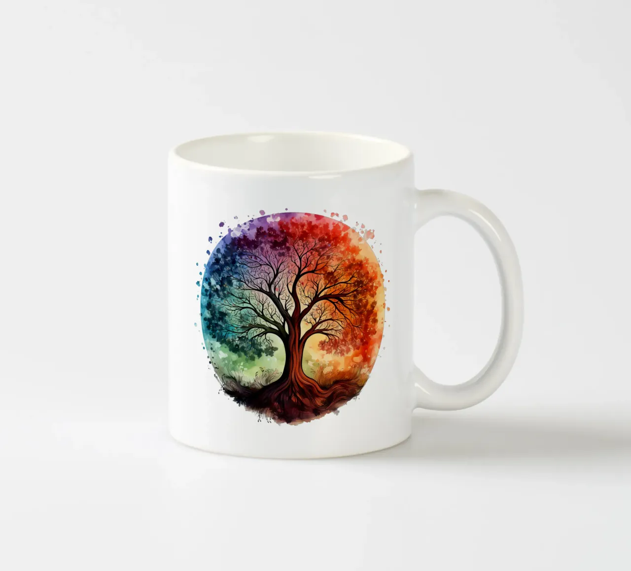 Albero della vita colorato tazza in ceramica da Spiritual Touch