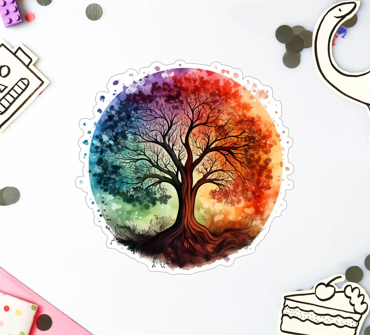 Colorful Tree of Life sticker by Spiritual Touch