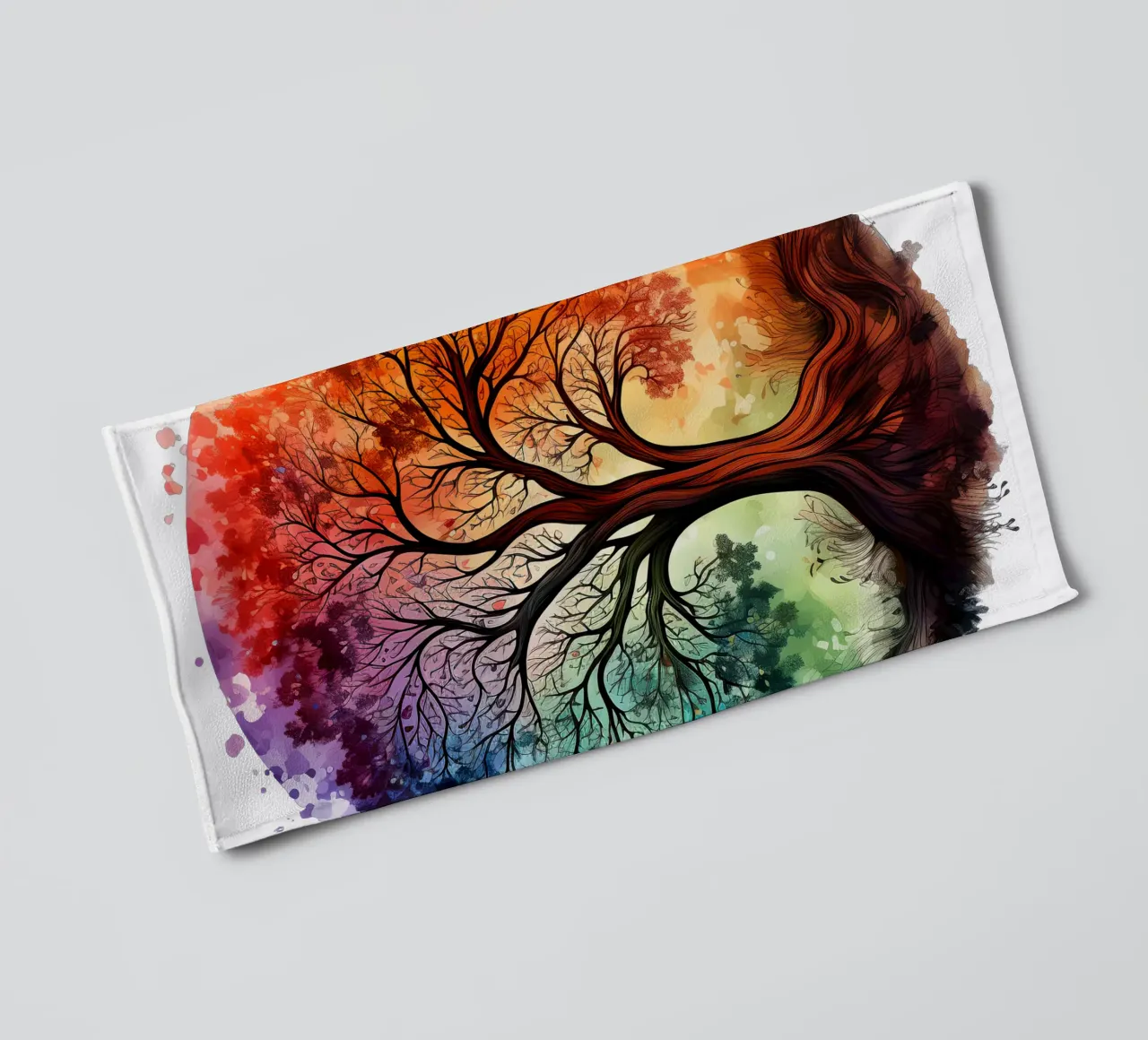 Colorful Tree of Life towel by Spiritual Touch