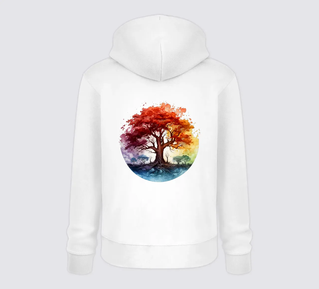 Albero della vita colorato felpa con cappuccio da Spiritual Touch