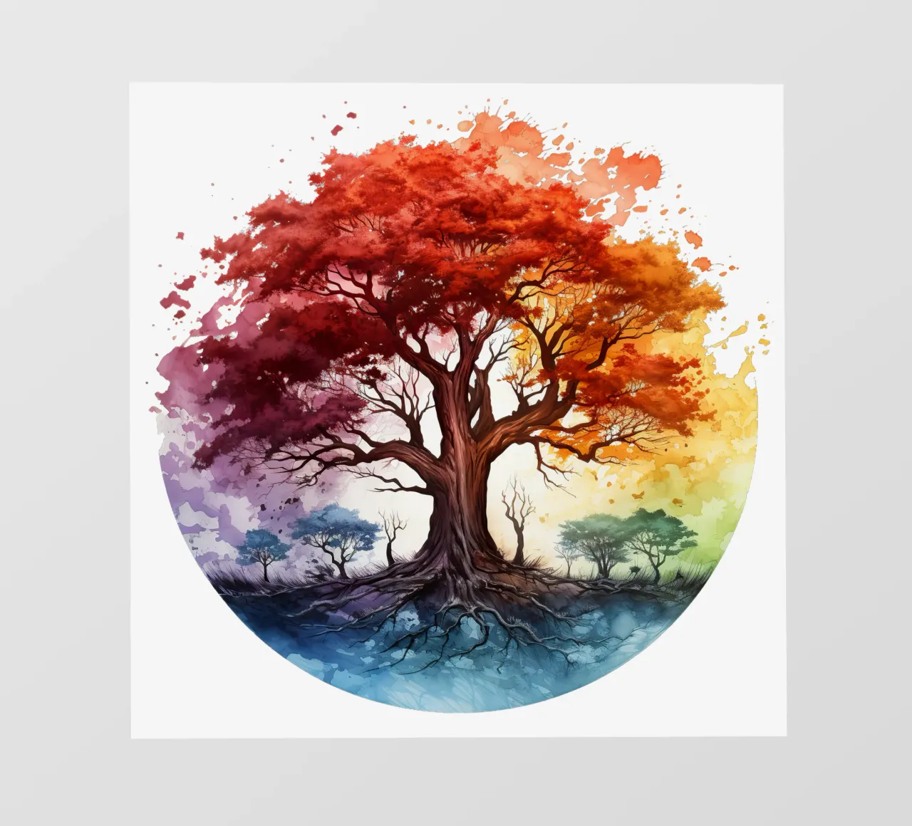 Albero della vita colorato pellicola backlit da Spiritual Touch