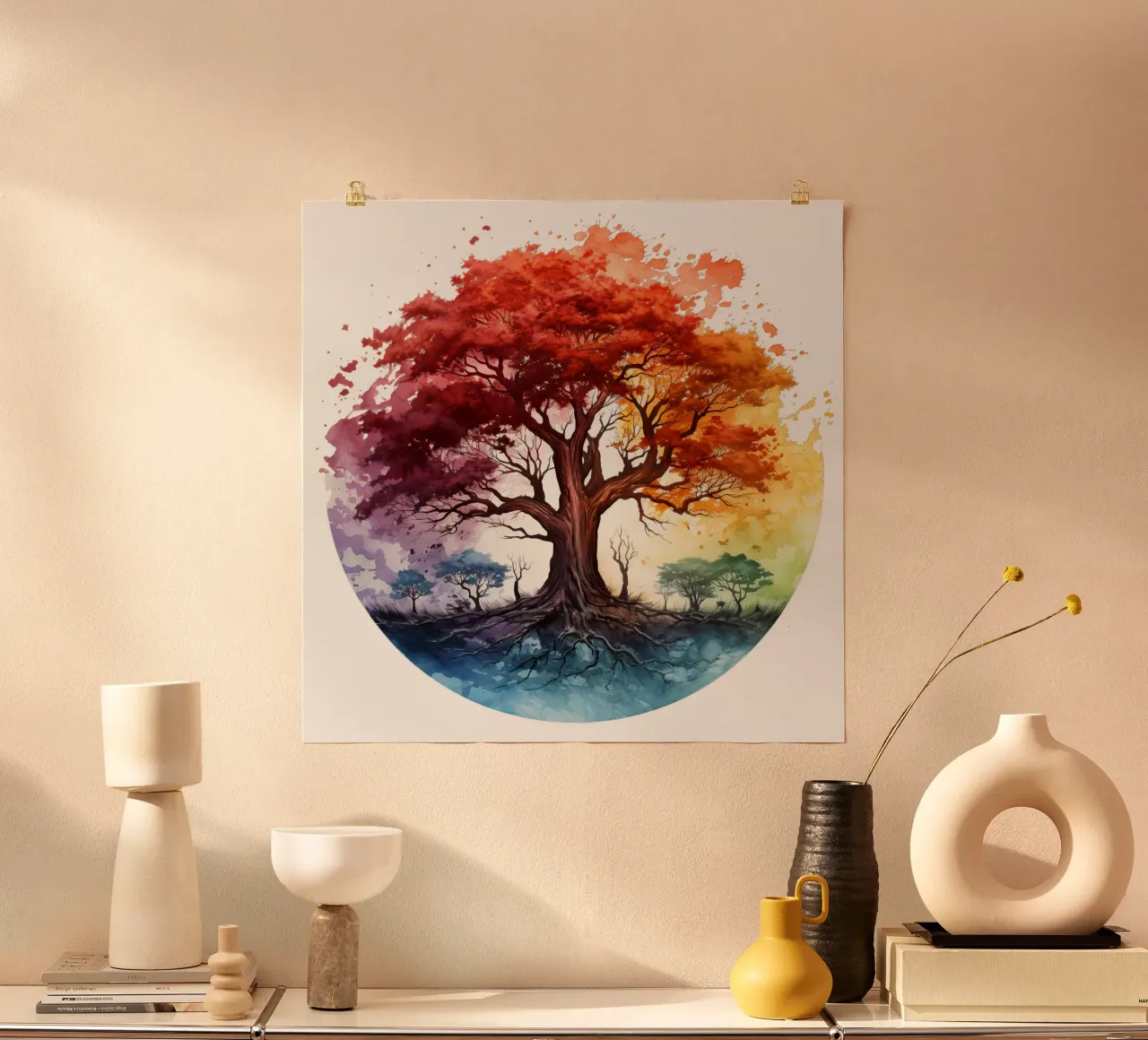 Albero della vita colorato carta hahnemühle da Spiritual Touch