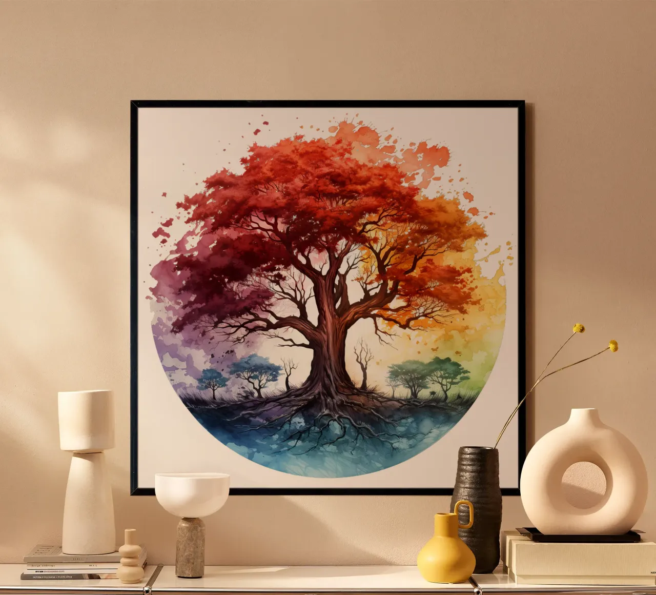 Albero della vita colorato carta hahnemühle da Spiritual Touch