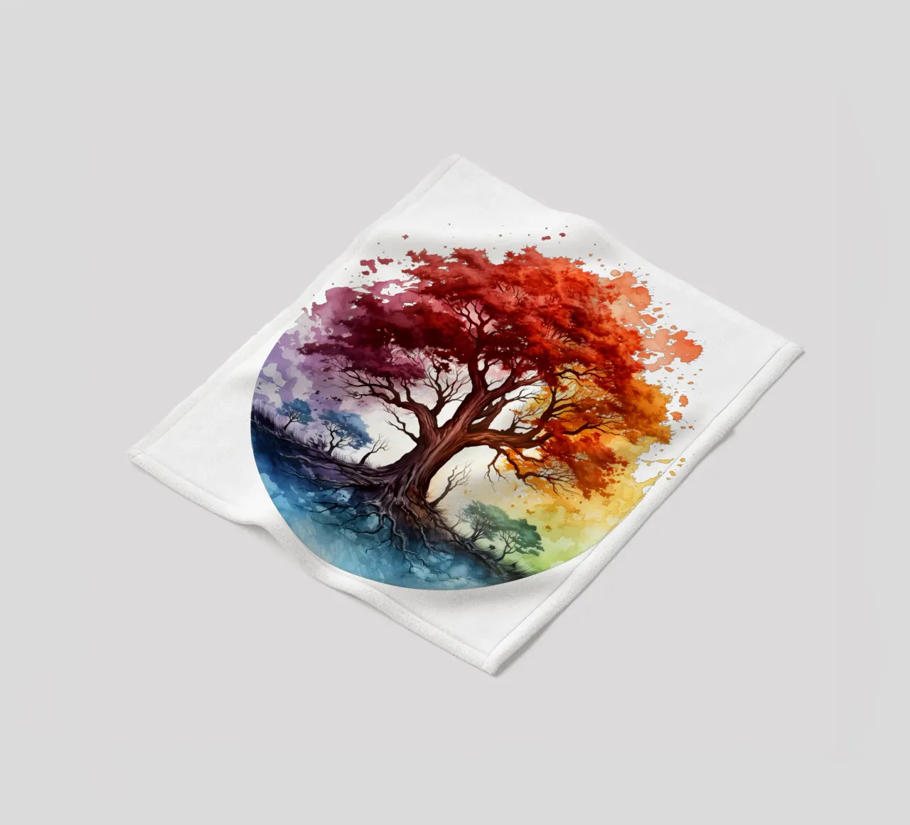 Albero della vita colorato coperta in pile da Spiritual Touch