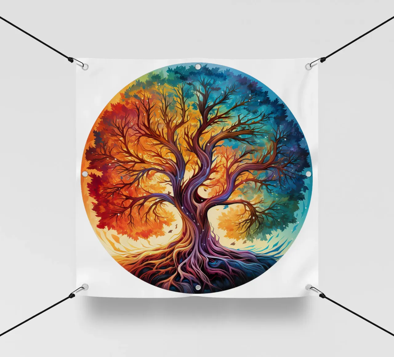 Albero della vita colorato telo in pvc da Spiritual Touch
