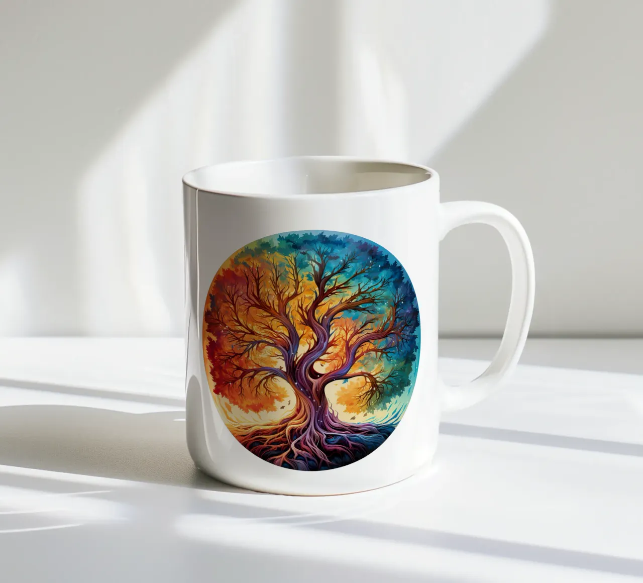 Albero della vita colorato tazza in ceramica da Spiritual Touch