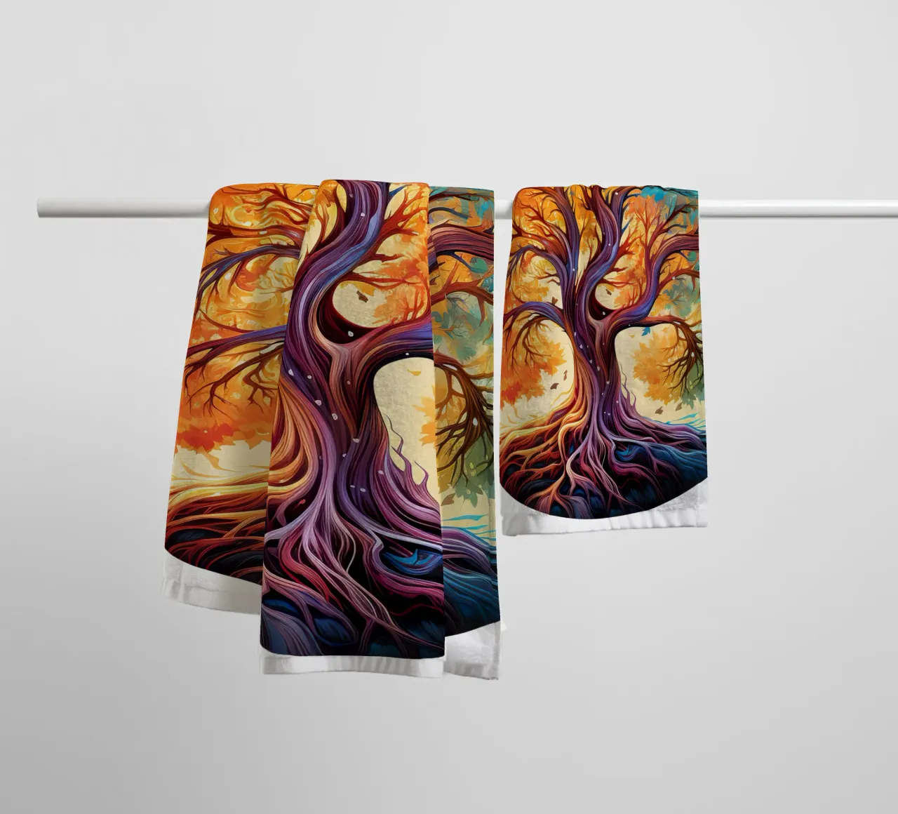 Albero della vita colorato asciugamano da bagno da Spiritual Touch