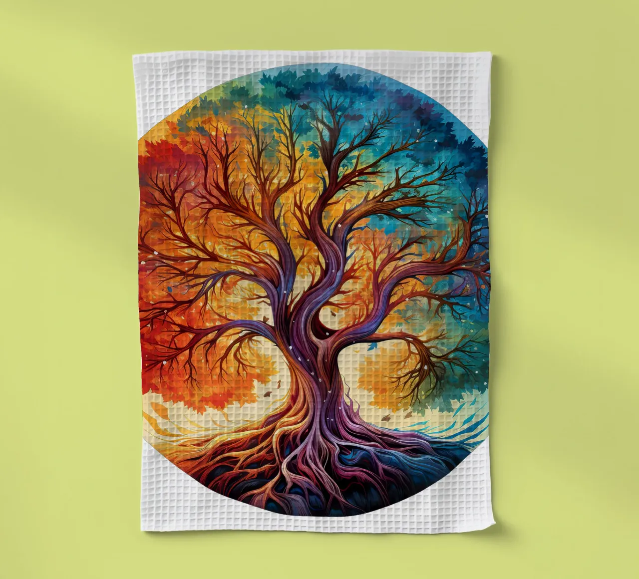 Albero della vita colorato canovaccio da cucina da Spiritual Touch