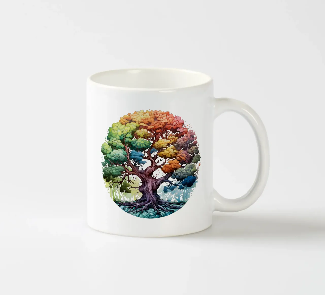 Albero della vita colorato tazza in ceramica da Spiritual Touch