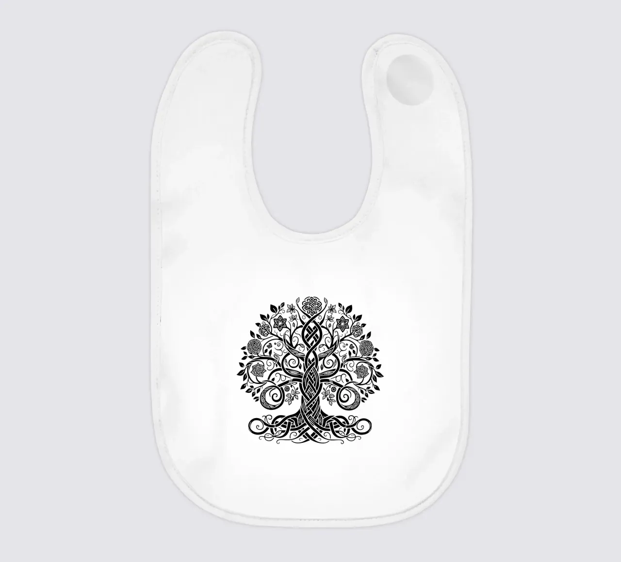 Albero della vita in bianco e nero bavaglino da Spiritual Touch