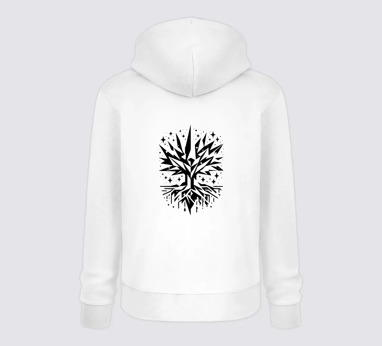Albero della vita in bianco e nero felpa con cappuccio da Spiritual Touch