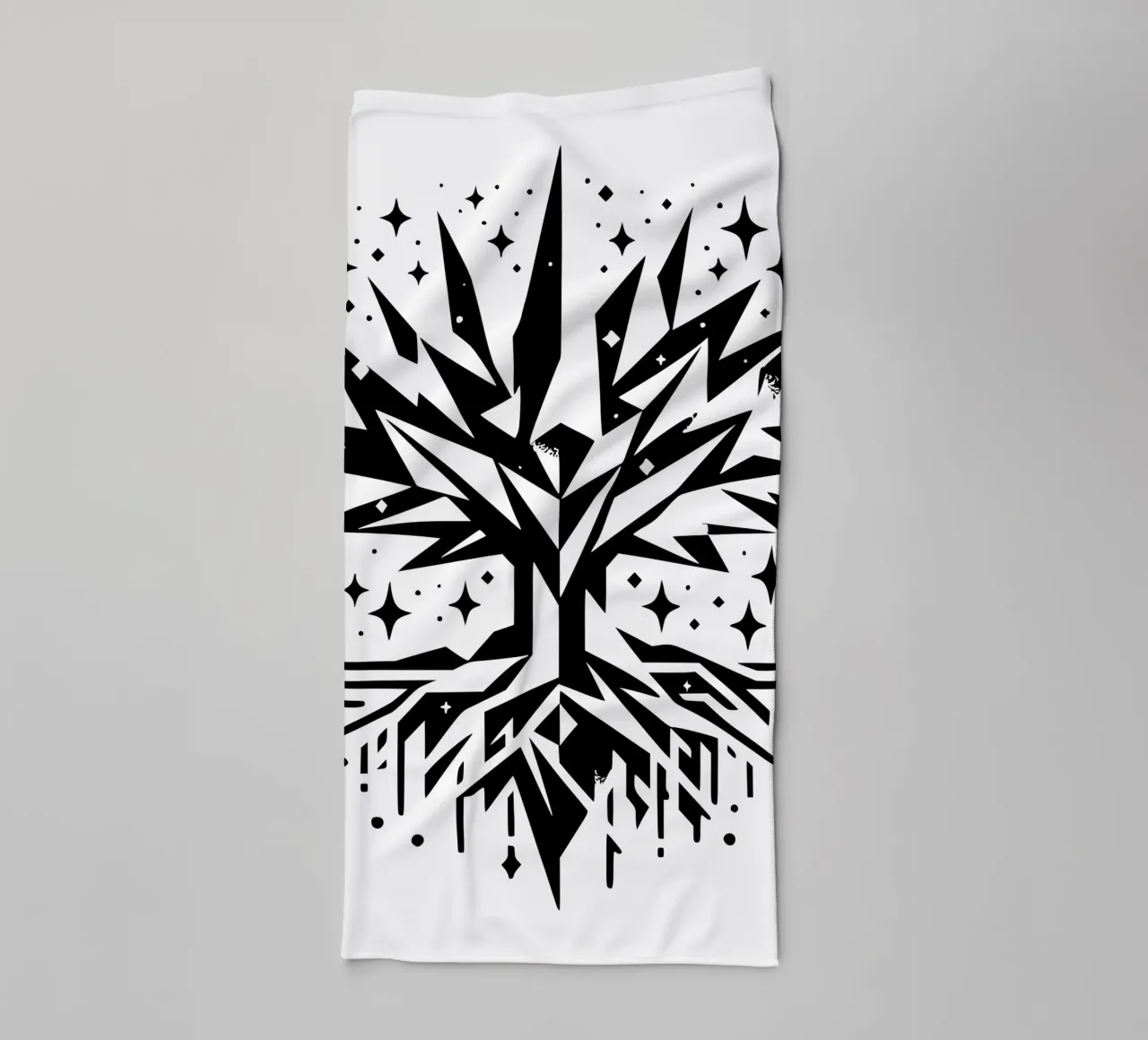 Albero della vita in bianco e nero asciugamano da bagno da Spiritual Touch
