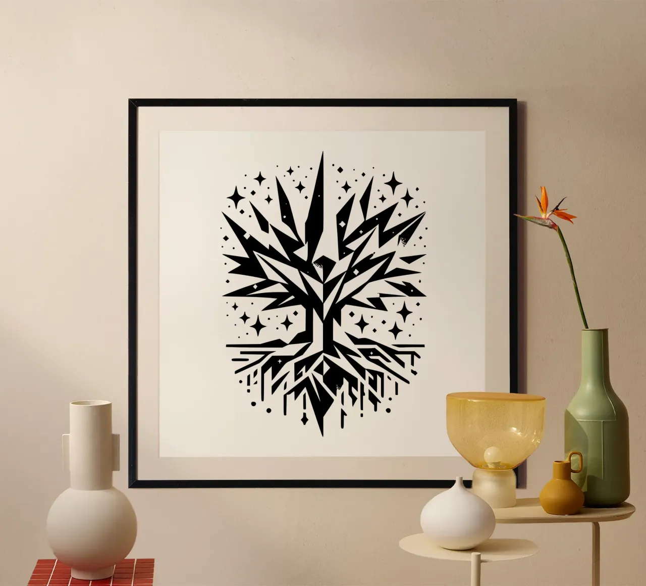 Albero della vita in bianco e nero poster da Spiritual Touch