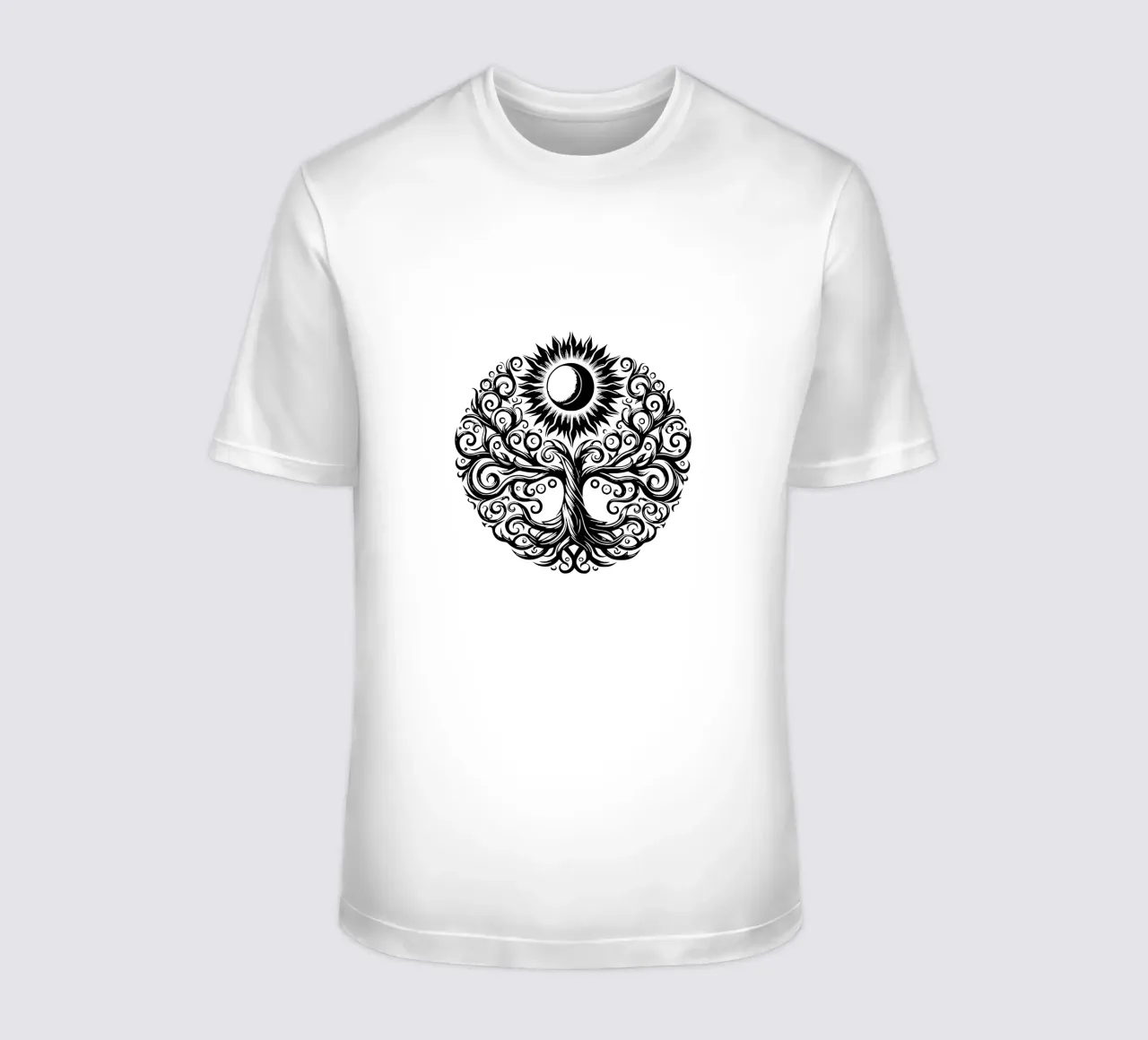 Albero della vita in bianco e nero t-shirt da Spiritual Touch