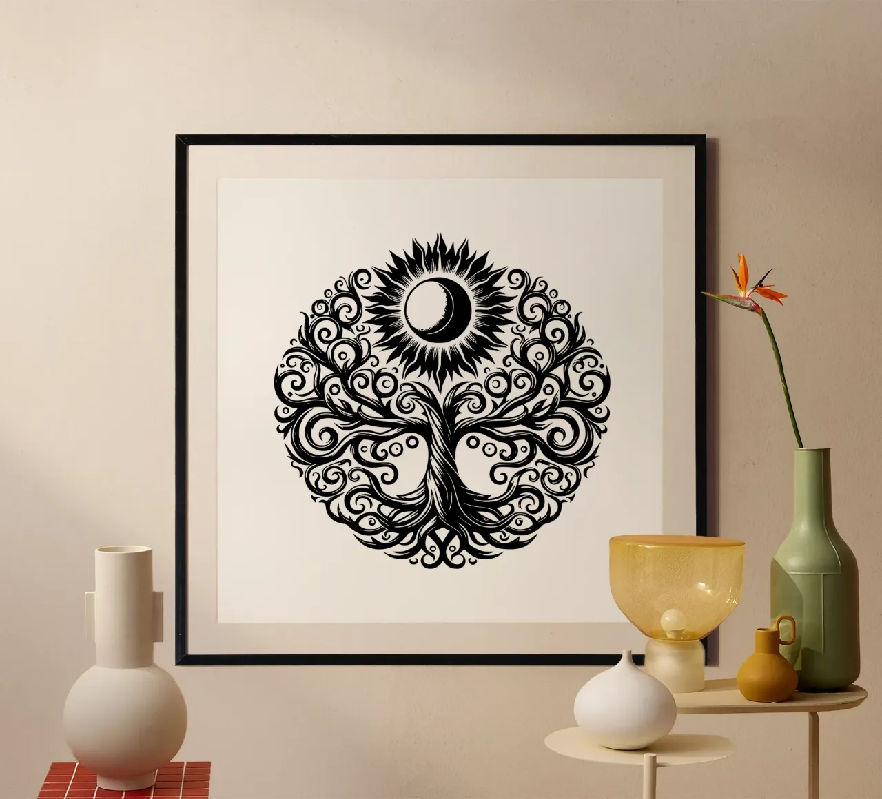 Albero della vita in bianco e nero carta hahnemühle da Spiritual Touch
