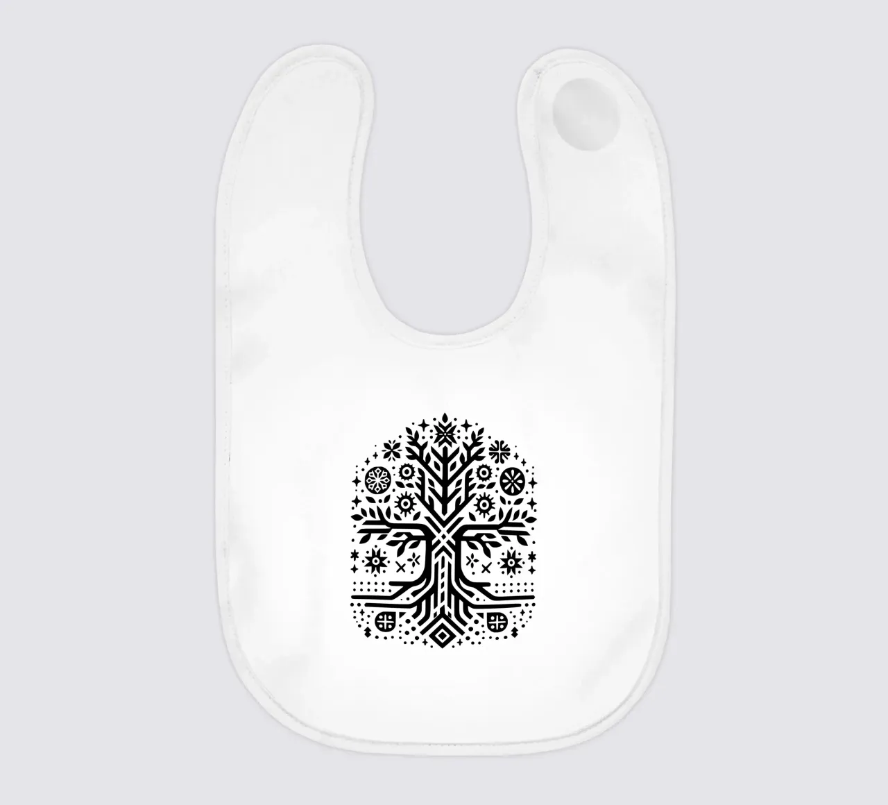 Albero della vita in bianco e nero bavaglino da Spiritual Touch
