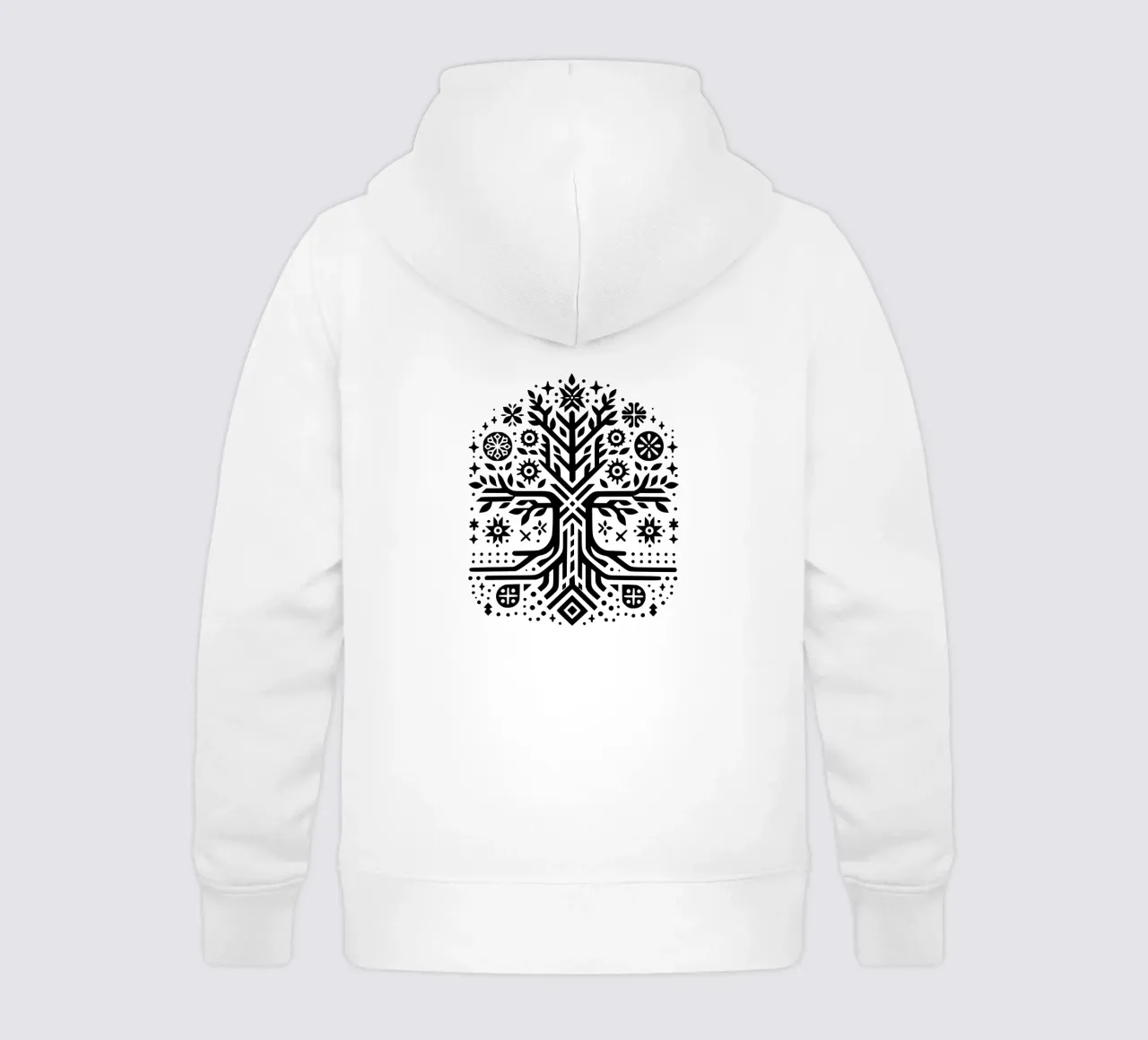 Albero della vita in bianco e nero felpa bambino con cappuccio da Spiritual Touch