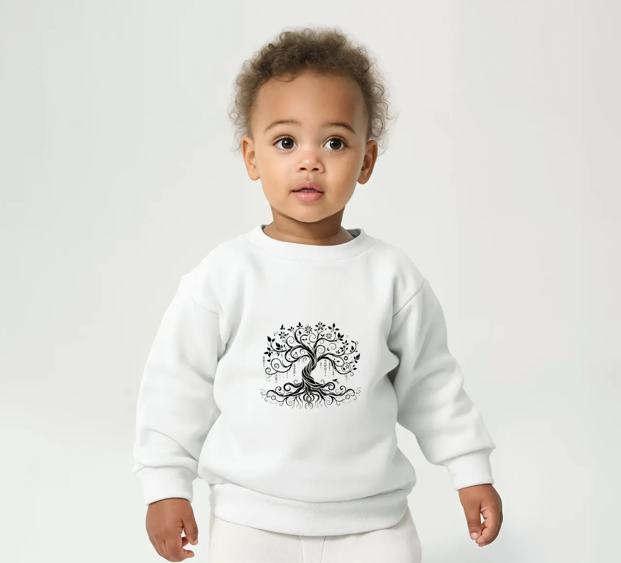 Albero della vita in bianco e nero felpa neonato da Spiritual Touch
