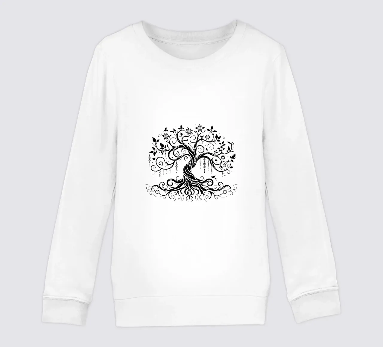 Albero della vita in bianco e nero felpa bambino da Spiritual Touch