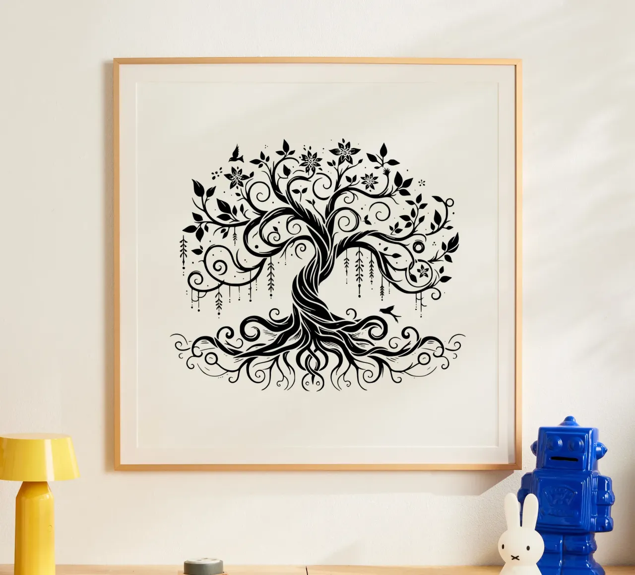 Albero della vita in bianco e nero carta hahnemühle da Spiritual Touch