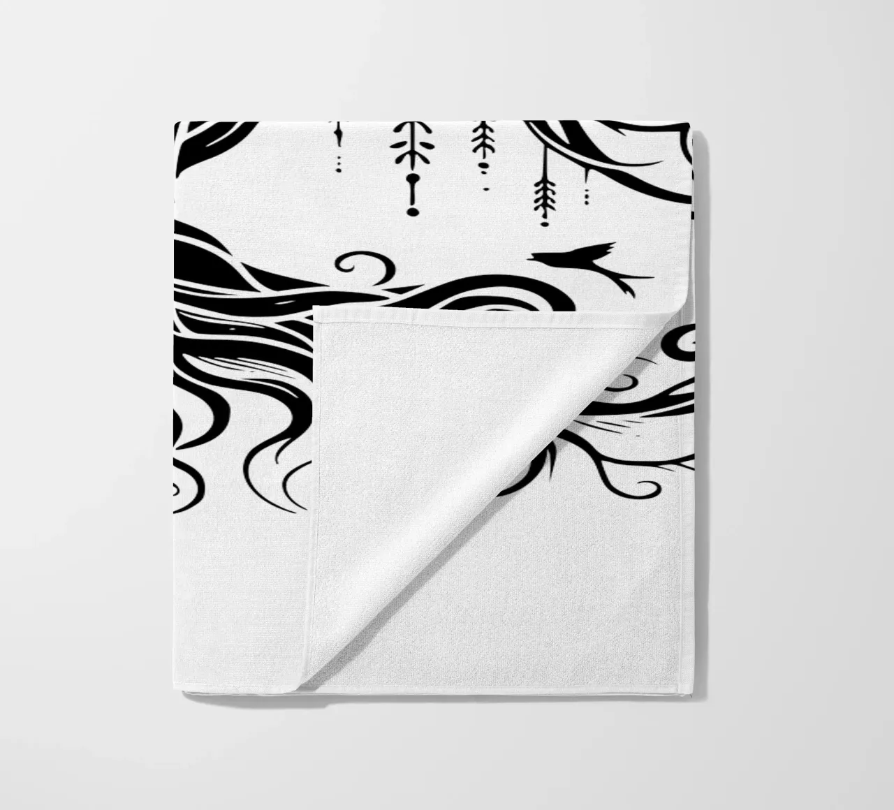 Albero della vita in bianco e nero telo mare da Spiritual Touch