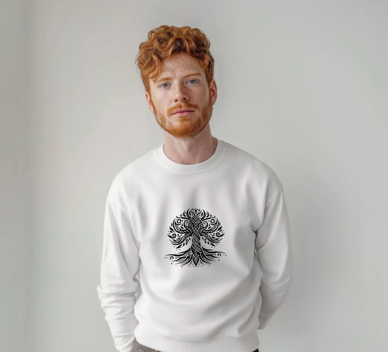 Albero della vita in bianco e nero felpa da Spiritual Touch