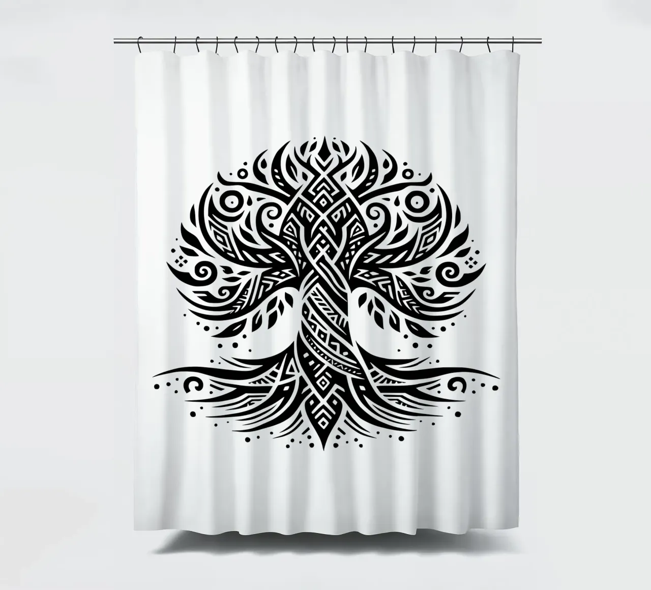 Albero della vita in bianco e nero tenda da doccia da Spiritual Touch