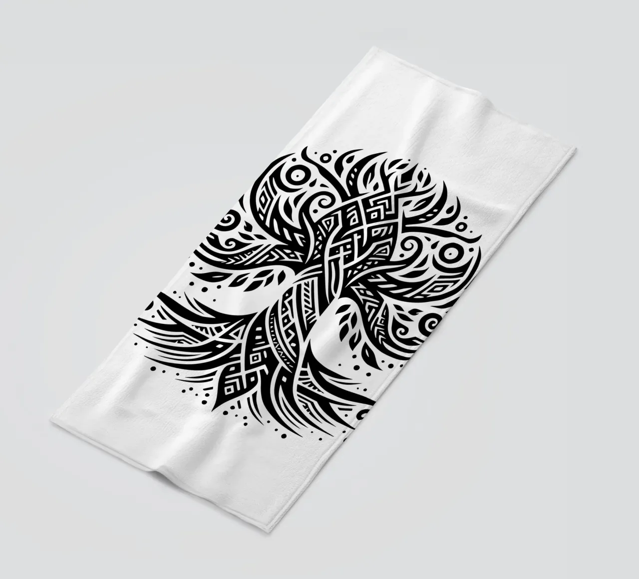 Albero della vita in bianco e nero telo mare da Spiritual Touch