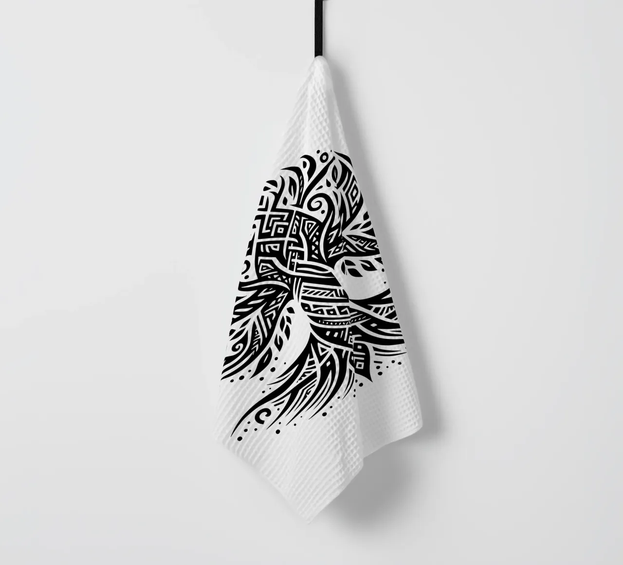 Albero della vita in bianco e nero canovaccio da cucina da Spiritual Touch