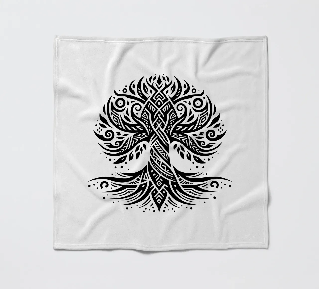 Albero della vita in bianco e nero coperta in pile da Spiritual Touch