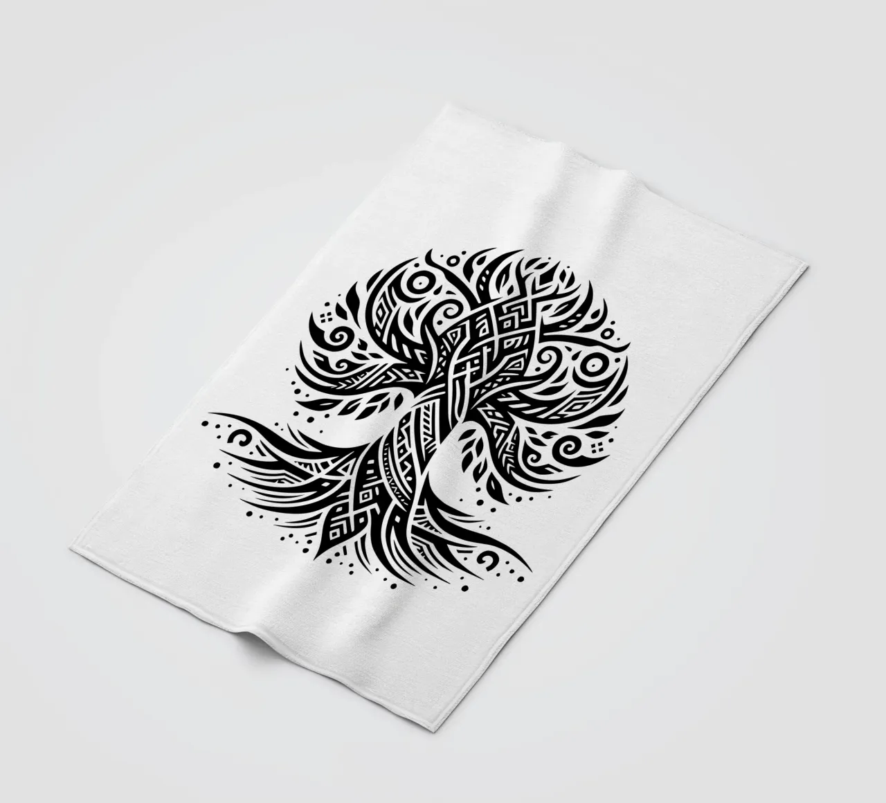 Albero della vita in bianco e nero coperta in pile da Spiritual Touch