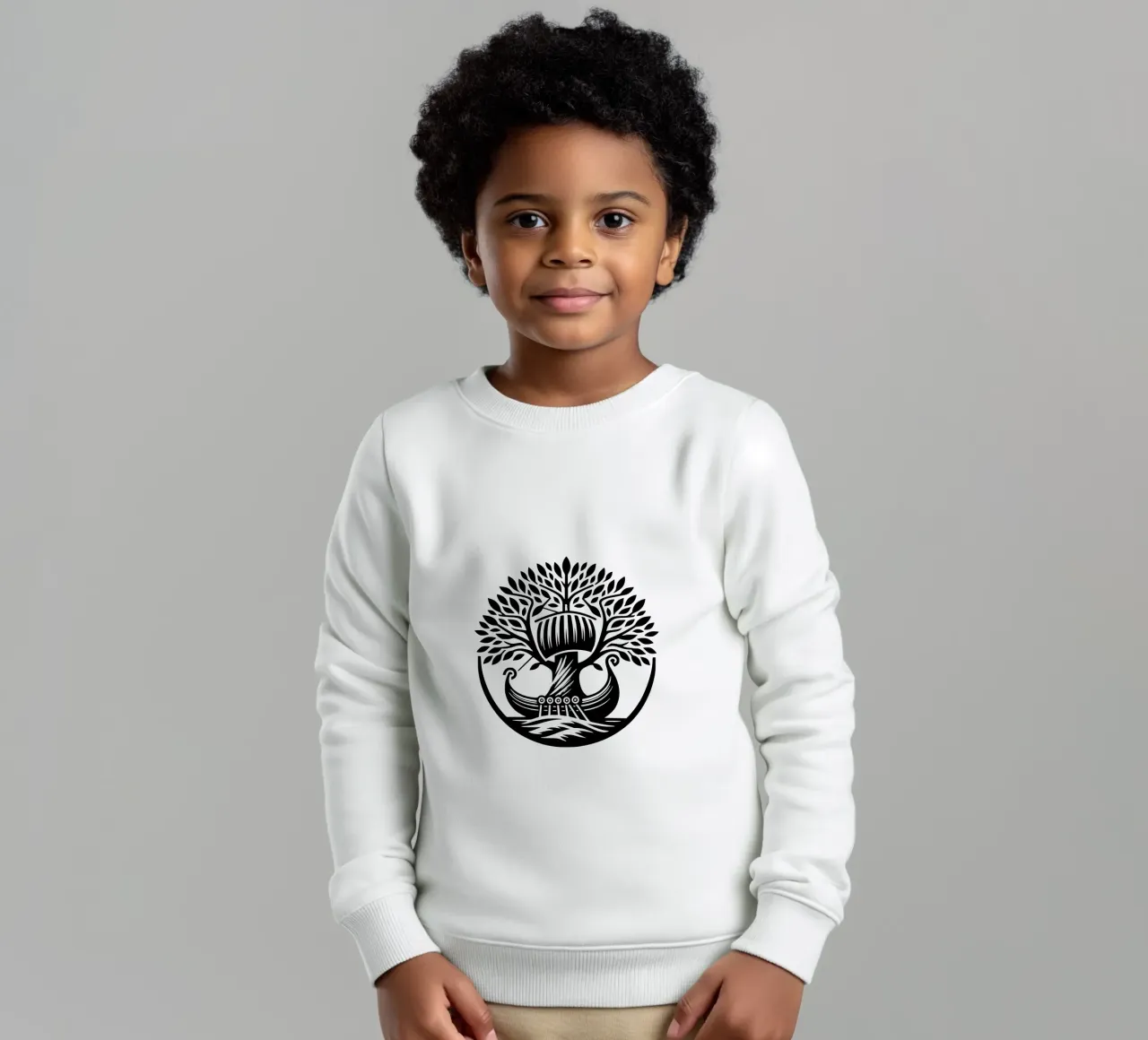 Albero della vita in bianco e nero felpa bambino da Spiritual Touch