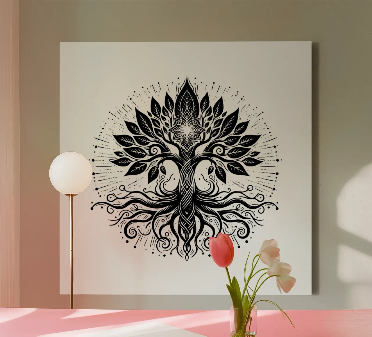 Black & White Tree of Life canvas by Spiritual Touch