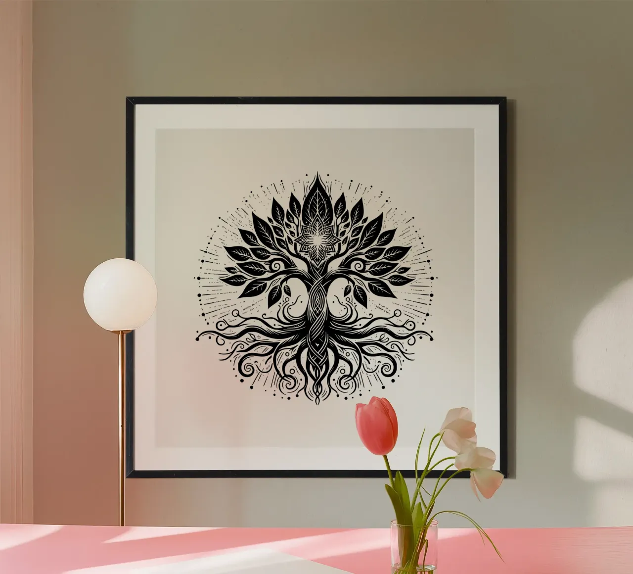 Albero della vita in bianco e nero carta hahnemühle da Spiritual Touch