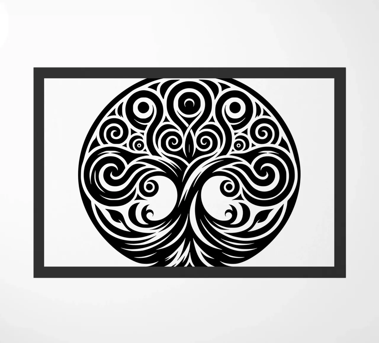 Albero della vita in bianco e nero zerbino da Spiritual Touch