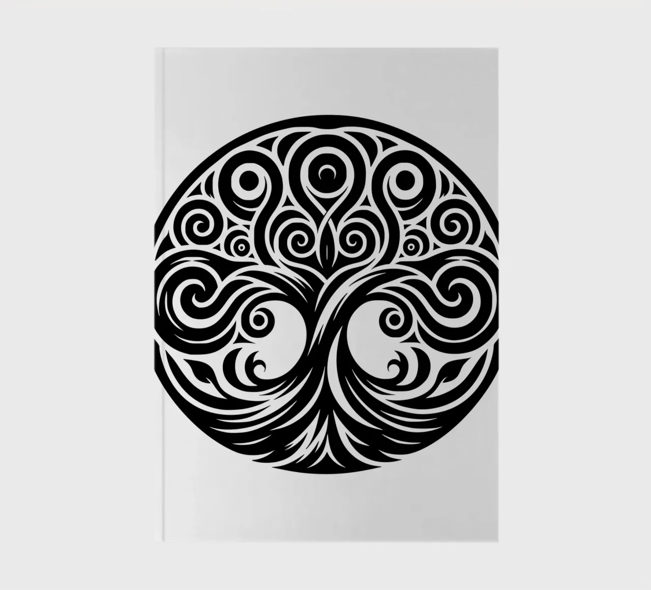 Black & White Tree of Life notebook by Spiritual Touch