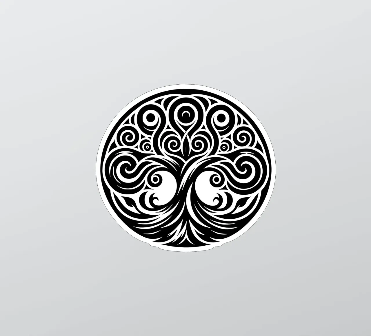 Albero della vita in bianco e nero adesivo da Spiritual Touch