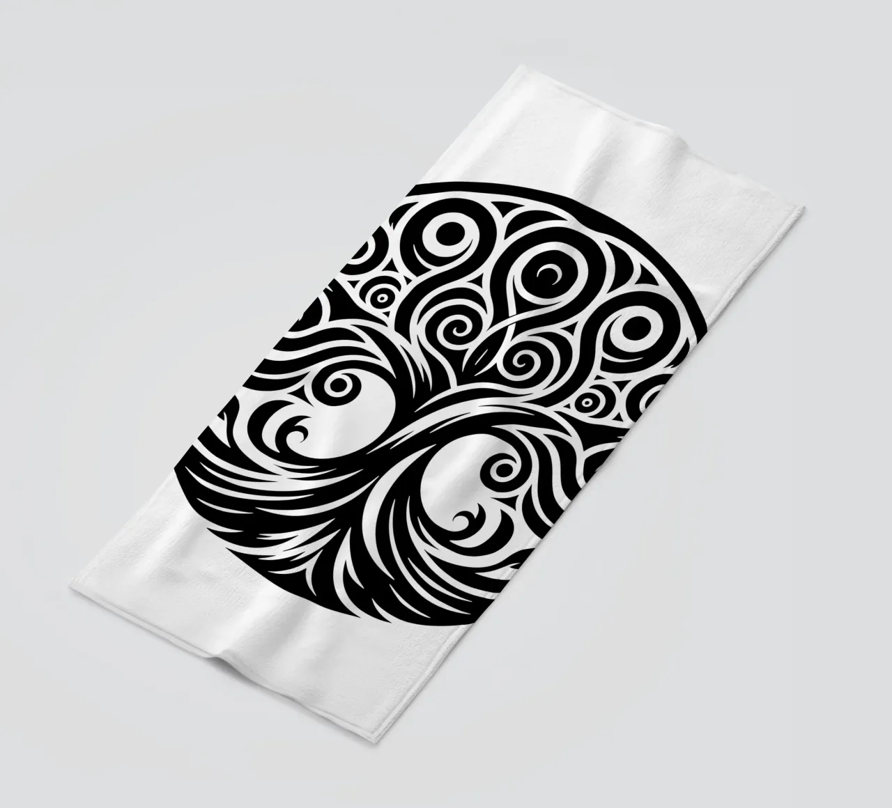 Albero della vita in bianco e nero telo mare da Spiritual Touch