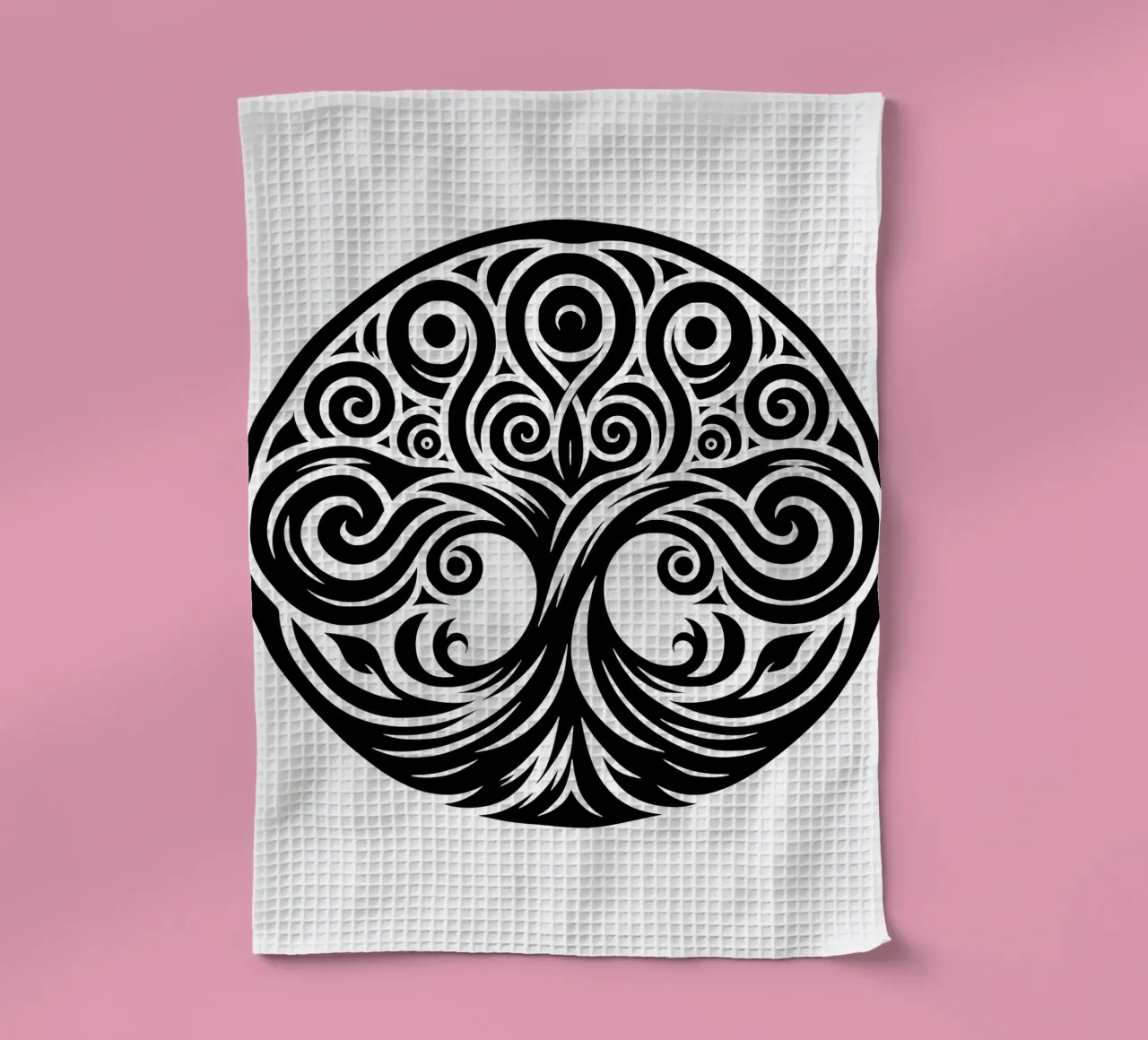 Albero della vita in bianco e nero canovaccio da cucina da Spiritual Touch